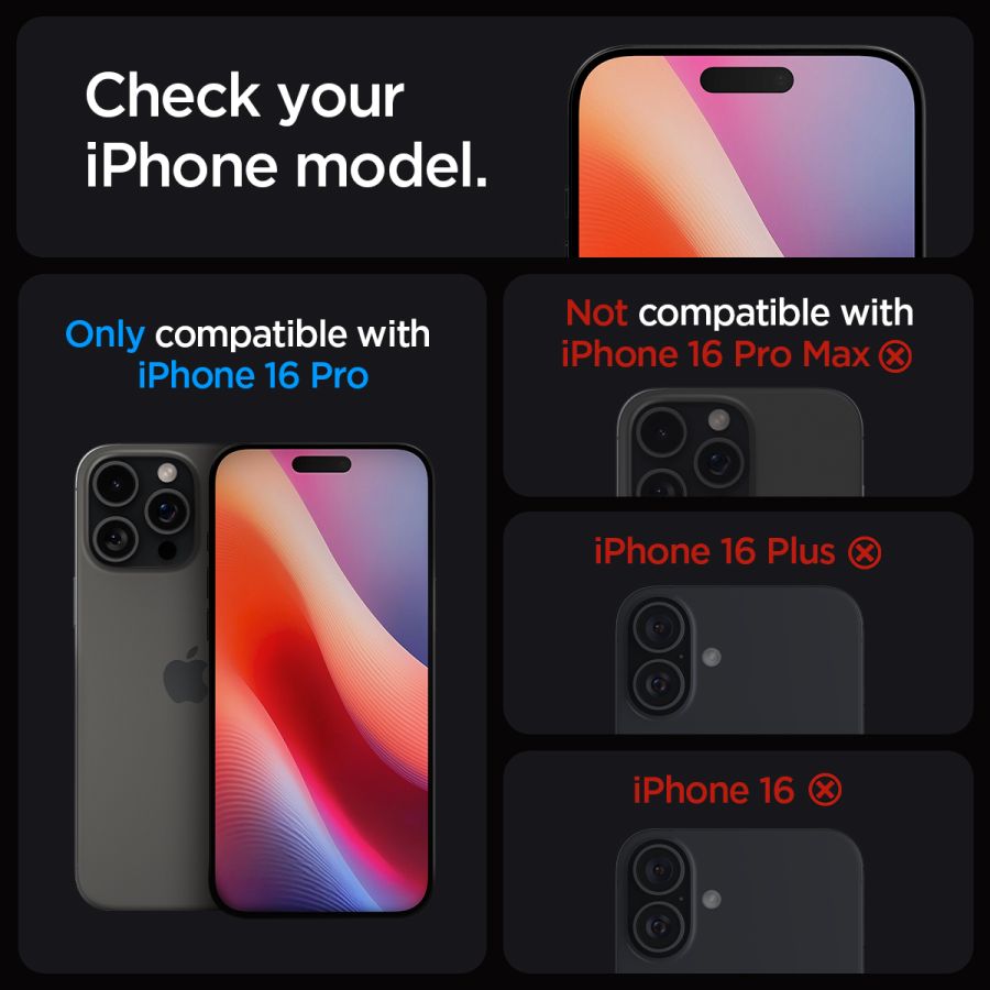 Защитное стекло Spigen Glass tR EZ Fit для Apple iPhone 16 Pro/17/17 Pro (Clear) 2 шт.