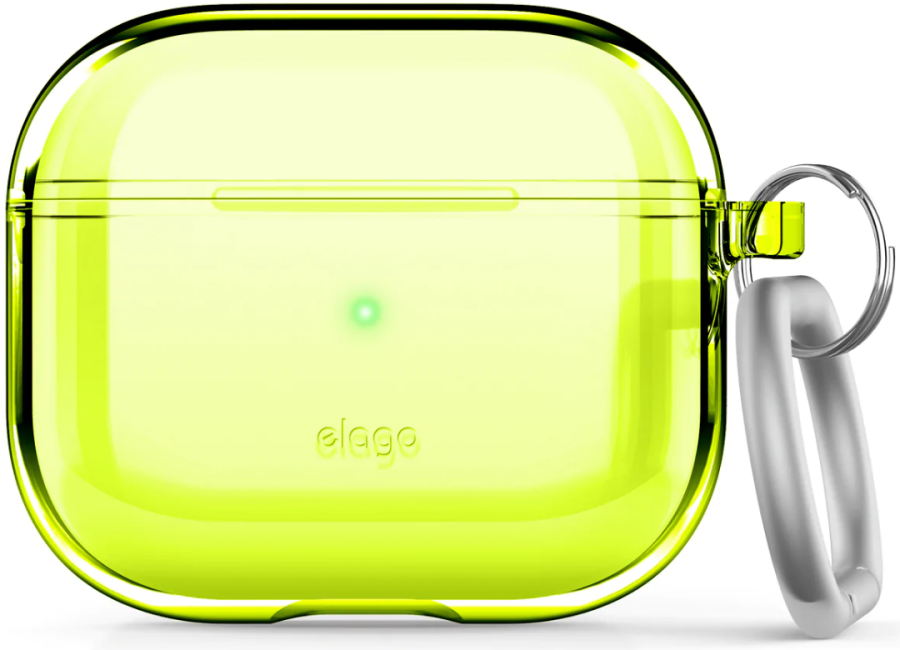 Чехол Elago Clear Hang Case для AirPods 3 (Neon Yellow)