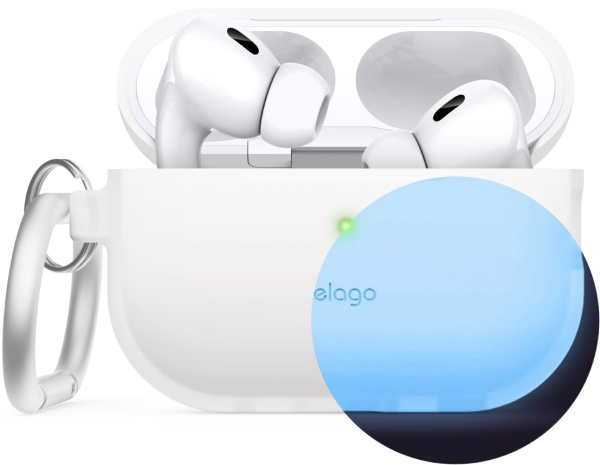 Чехол Elago Silicone Hang Case для AirPods Pro 2 (Nightglow Blue)