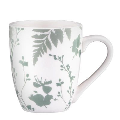 Чашка Ardesto Capri, 320мл, порцеляна, біло-зелений