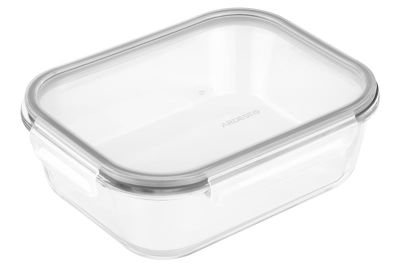 Контейнер для зберігання харчових продуктів Ardesto Gemini, 2.26л, боросилікатне скло, пластик, прямокутний, прозорий