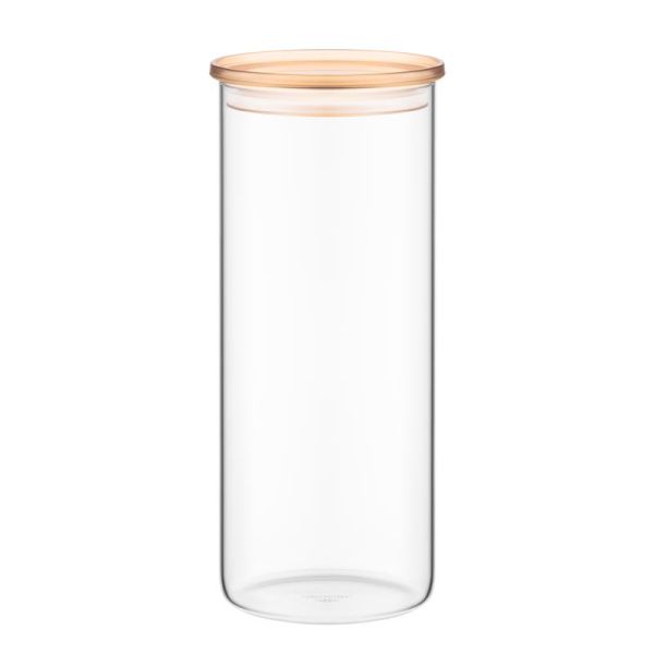 Банка для зберігання Ardesto Fresh 1600мл, скло, пластик, прозорий