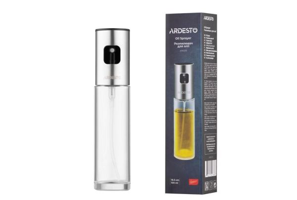 Розпилювач для олії та оцту Ardesto Gemini, 100мл, скло, нержавіюча сталь, пластик, прозорий