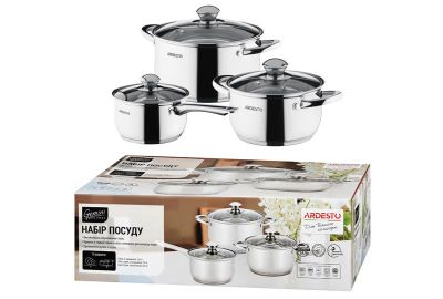 Набір посуду Ardesto Gemini Gourmet Varese, 6 предметів, нержавіюча сталь