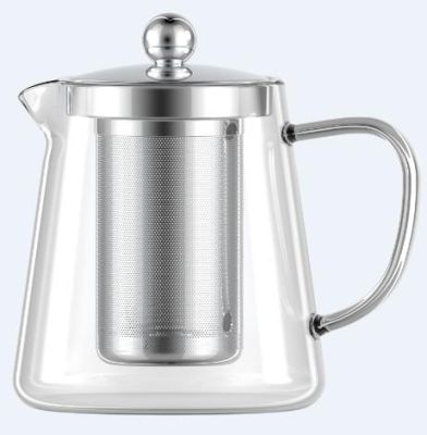 Заварник Ardesto Gemini Milano 550мл, боросилікатне скло, нержавіюча сталь, прозорий