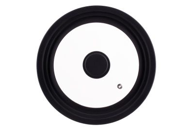 Кришка універсальна Ardesto Black Mars, Smart, 20х22х24см, термостійке скло, силікон