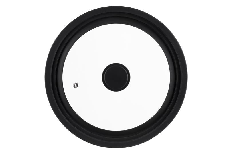 Кришка універсальна Ardesto Black Mars, Smart, 24х26х28см, термостійке скло, силікон