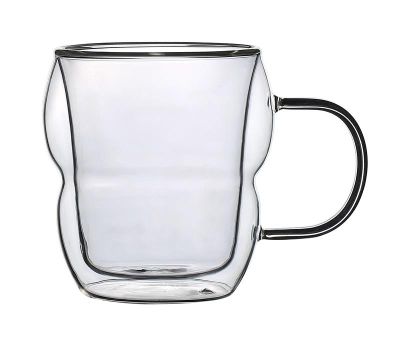 Чашка з ручкою Ardesto, 350мл, боросилікатне скло, прозорий