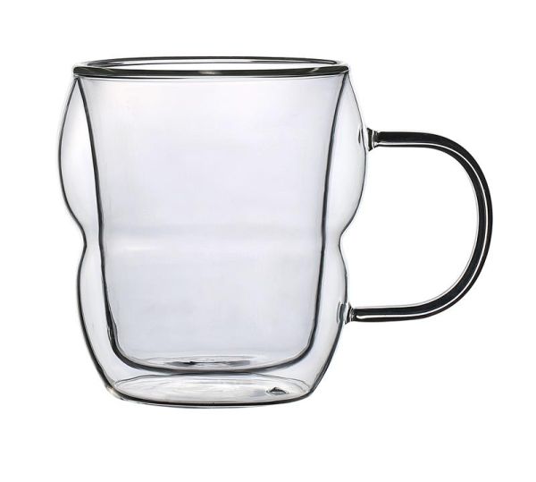 Чашка з ручкою Ardesto, 350мл, боросилікатне скло, прозорий