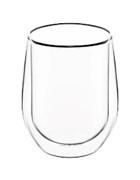 Набір чашок з подвійними стінками Ardesto, 320мл, 2шт, боросилікатне скло, прозорий