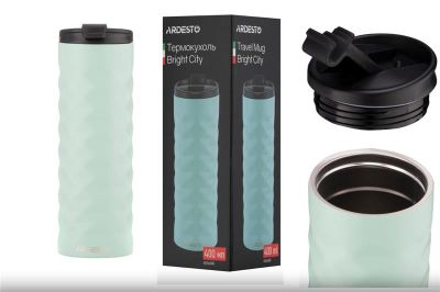 Термочашка Ardesto Bright City, 400мл, нержавіюча сталь, зелений