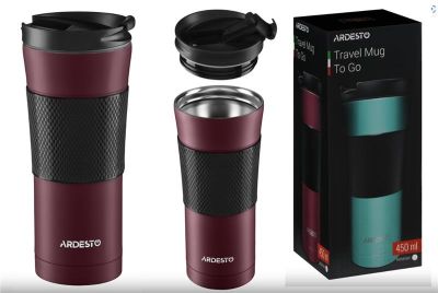 Термокухоль Ardesto To Go, 450мл, нержавіюча сталь, червоний