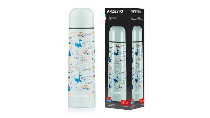 Термос Ardesto Magic 500мл, нержавіюча сталь, сірий