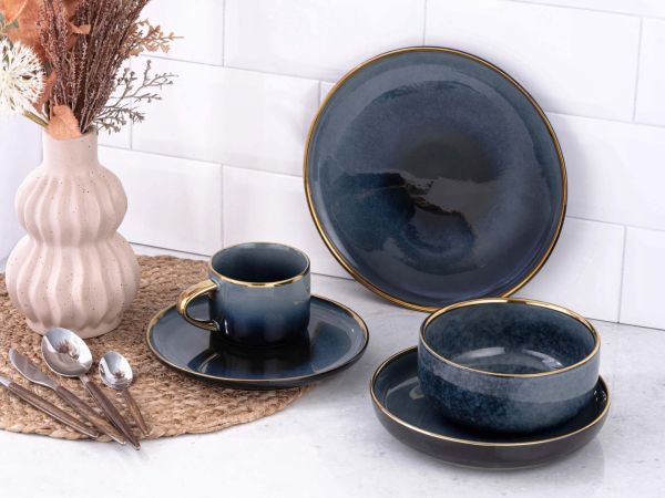 Салатник Ardesto Andria, 750мл, 15.1см, керамика, сине-серый