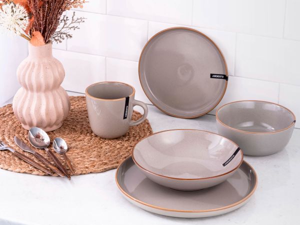 Салатник Ardesto Apulia, 720мл, 16.2см, кераміка, сірий