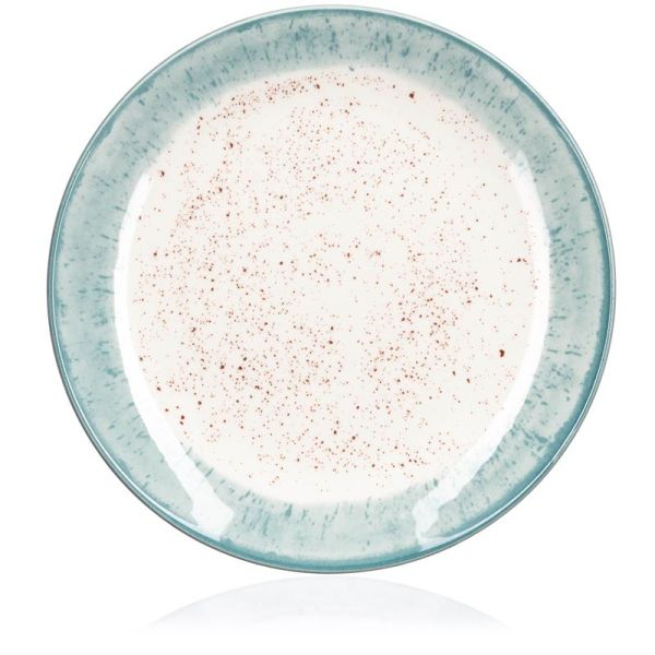 Тарілка десертна Ardesto Siena, 19см, порцеляна, біло-блакитний