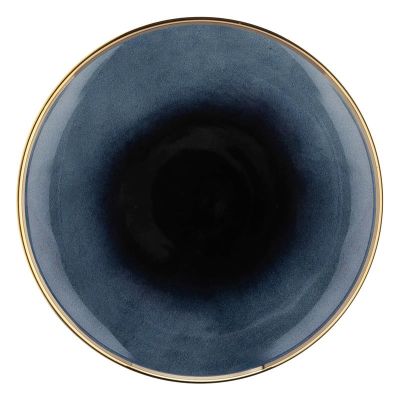 Тарілка десертна Ardesto Andria, 20.1см, кераміка, синьо-сірий