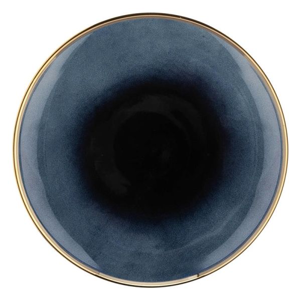 Тарілка десертна Ardesto Andria, 20.1см, кераміка, синьо-сірий