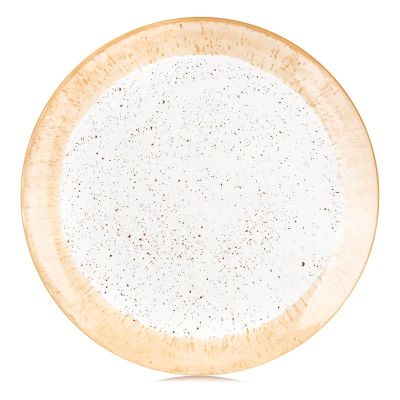 Тарілка обідня Ardesto Siena, 27см, порцеляна, біло-жовтий