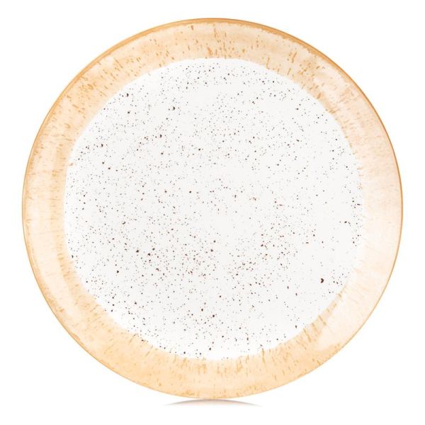 Тарілка обідня Ardesto Siena, 27см, порцеляна, біло-жовтий