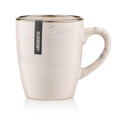 Чашка Ardesto Marmo, 360мл, кераміка, бежевий