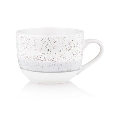 Чашка Ardesto Siena, 500мл, порцеляна, біло-сірий