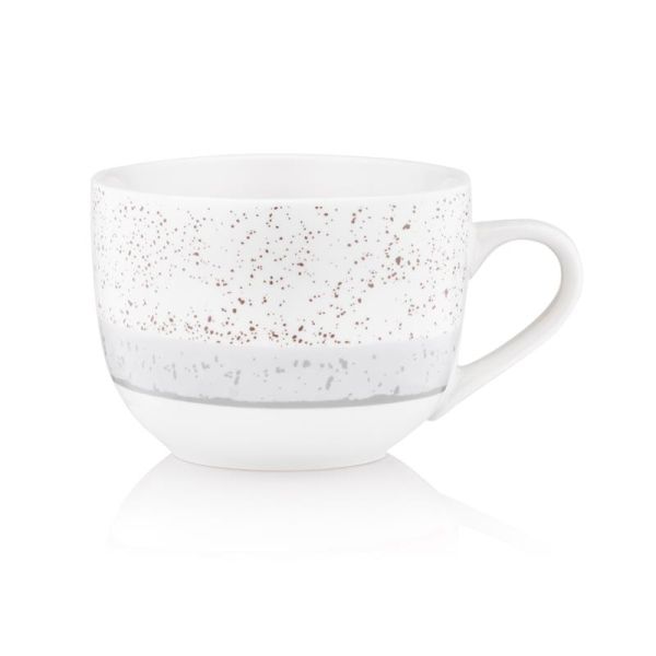 Чашка Ardesto Siena, 500мл, порцеляна, біло-сірий