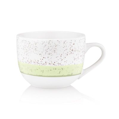Чашка Ardesto Siena, 500мл, порцеляна, біло-зелений