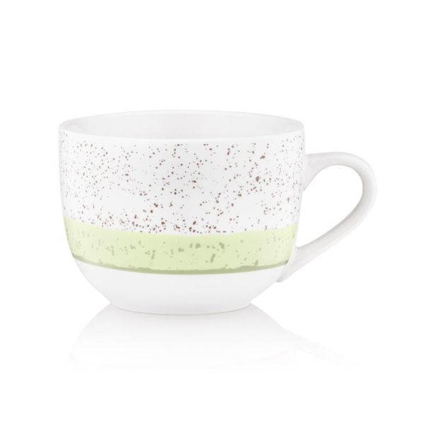 Чашка Ardesto Siena, 500мл, порцеляна, біло-зелений