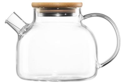 Заварник Ardesto Gemini 600мл, боросилікатне скло, бамбук, прозорий
