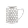 Чашка Ardesto Lamberto, 360мл, порцеляна, біло-сірий