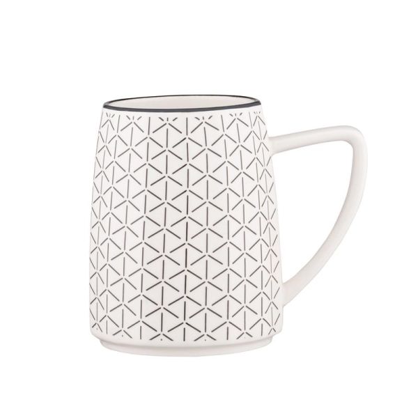 Чашка Ardesto Lamberto, 360мл, порцеляна, біло-сірий