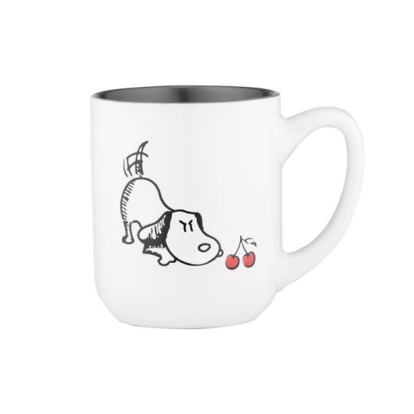 Чашка Ardesto Dog, 380мл, кераміка, біло-сірий