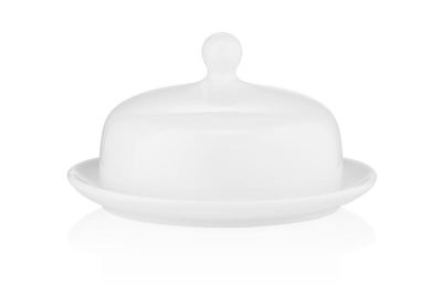 Маслянка Ardesto Imola, 15х9см, порцеляна, білий