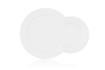 Блюдце Ardesto, 24х18см, порцеляна, білий