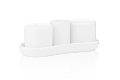 Набір для солі та перцю Ardesto, 4 предмети, порцеляна, білий