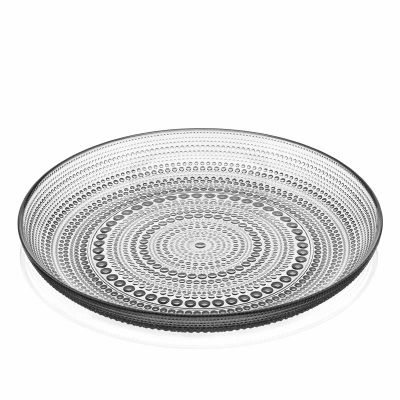 Тарілка Ardesto Verbena, 24.5см, скло, сірий