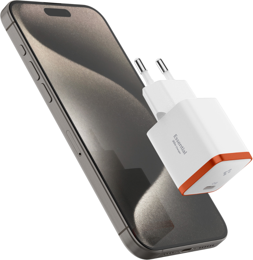 Мережевий адаптер Spigen ArcStation Essential 30W Wall Charger (White)
