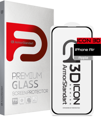 Защитное стекло ArmorStandart Icon 3D для Apple iPhone Air (Black)