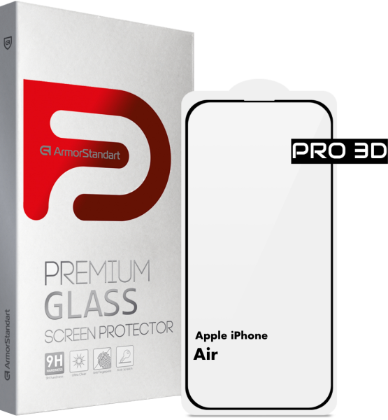 Защитное стекло ArmorStandart Pro 3D для Apple iPhone Air (Black)