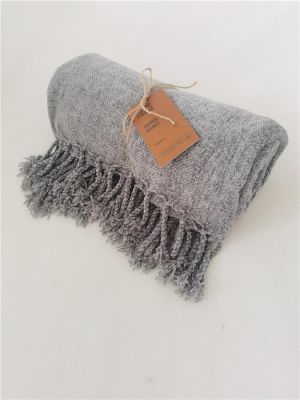 Плед Ardesto Chenille 140х190см, 100% поліестер, сірий темний