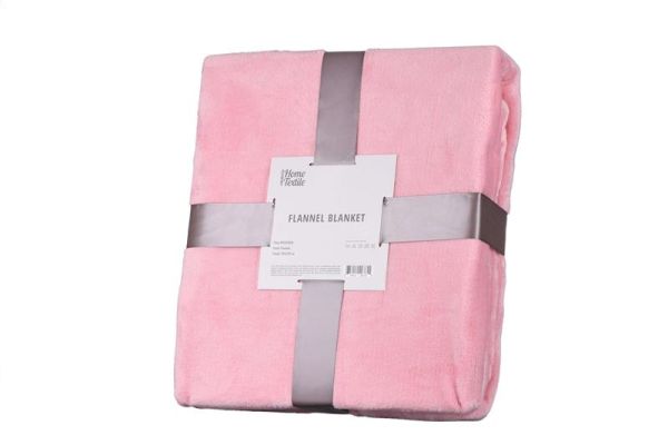 Плед Ardesto Flannel, 200х220см, 100% поліестер, рожевий