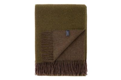 Плед Ardesto Leonardo Doubleface, 140x200см, 100% вовна, хакі-коричневий