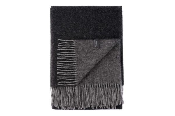 Плед Ardesto Leonardo Doubleface, 140x200см, 100% вовна, чорно-сірий