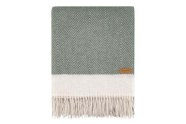 Плед Ardesto Leonardo Bianco, 140x200см, 100% вовна, зелений