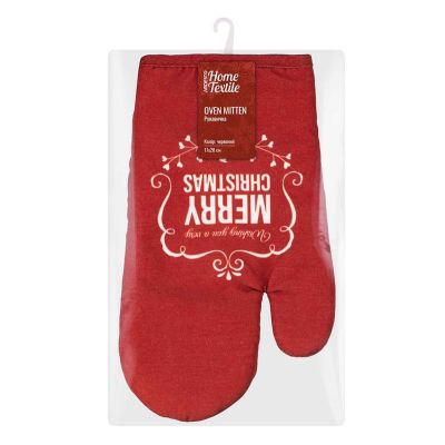 Рукавичка Ardesto Christmas Happy Holidays 17х28см, 90% поліестер, 10% бавовна, червоний