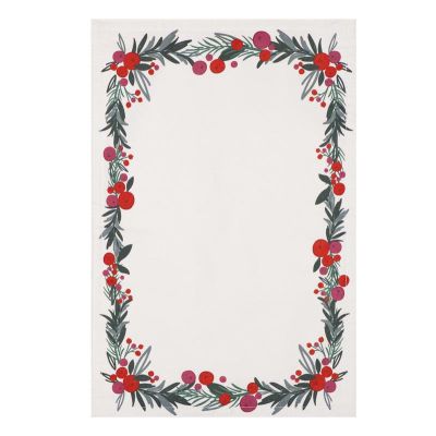 Серветка сервірувальна Ardesto Christmas Happy Holidays 30х45см, 90% поліестер, 10% бавовна, білий віночок