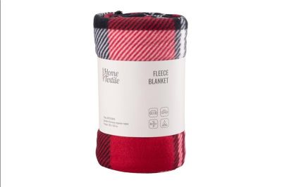 Плед Ardesto Fleece, 130x160см, 100% поліестер, клітинка, червоно-чорний