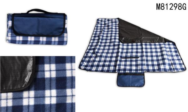 Плед Ardesto Picnic 130х170см, 100% поліестер, клітинка синій