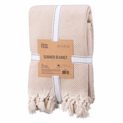 Плед Ardesto Summer 190х220см, 100% бавовна, бежевий